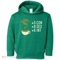 Coffee Stats For Roleplaying And Larping Tabletop Rpg Toddler Hoodie thumb 0
