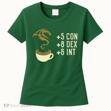 Coffee Stats For Roleplaying And Larping Tabletop Rpg Women's T-Shirt