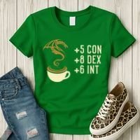 Coffee Stats For Roleplaying And Larping Tabletop Rpg Women's T-Shirt thumb 3