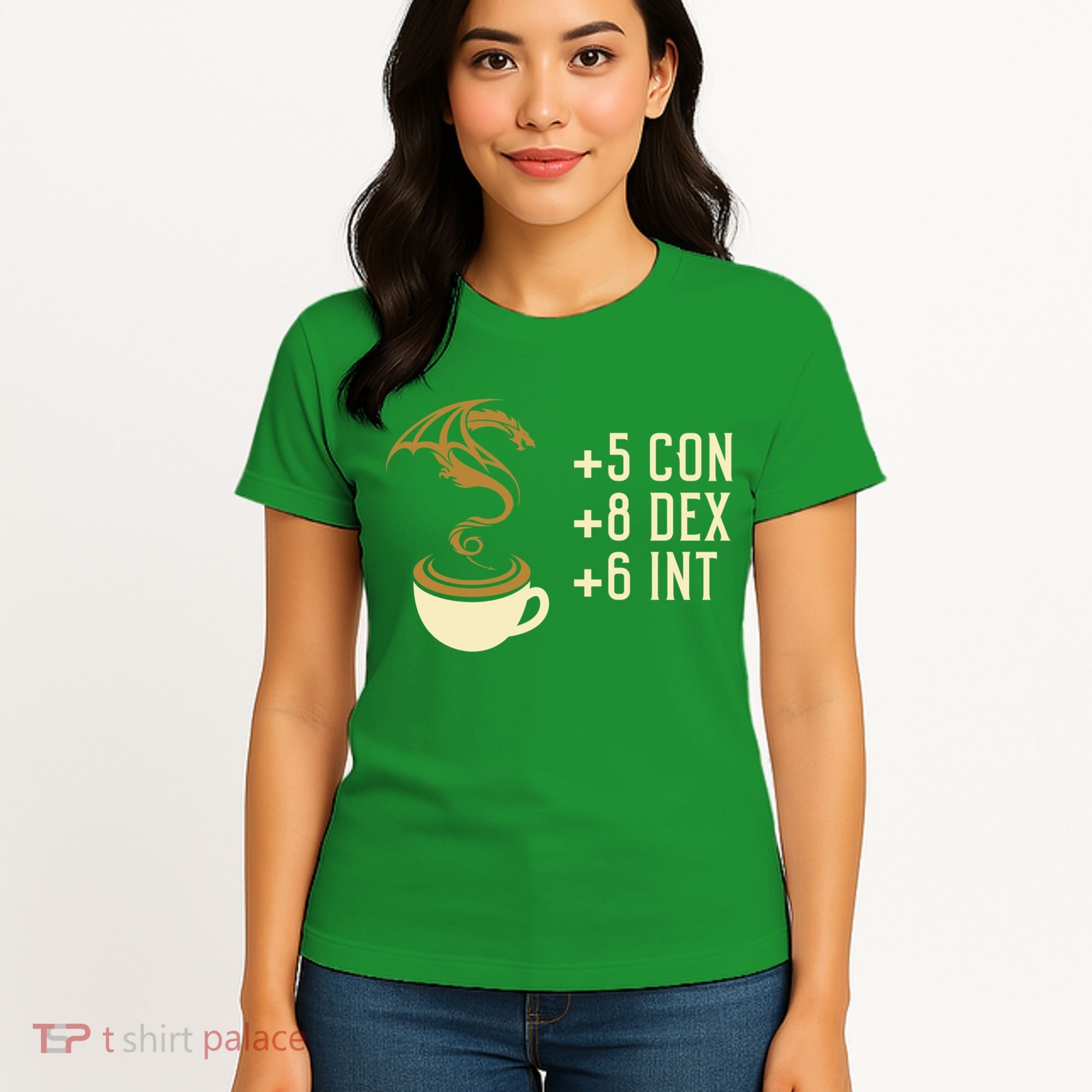 Coffee Stats For Roleplaying And Larping Tabletop Rpg Women's T-Shirt