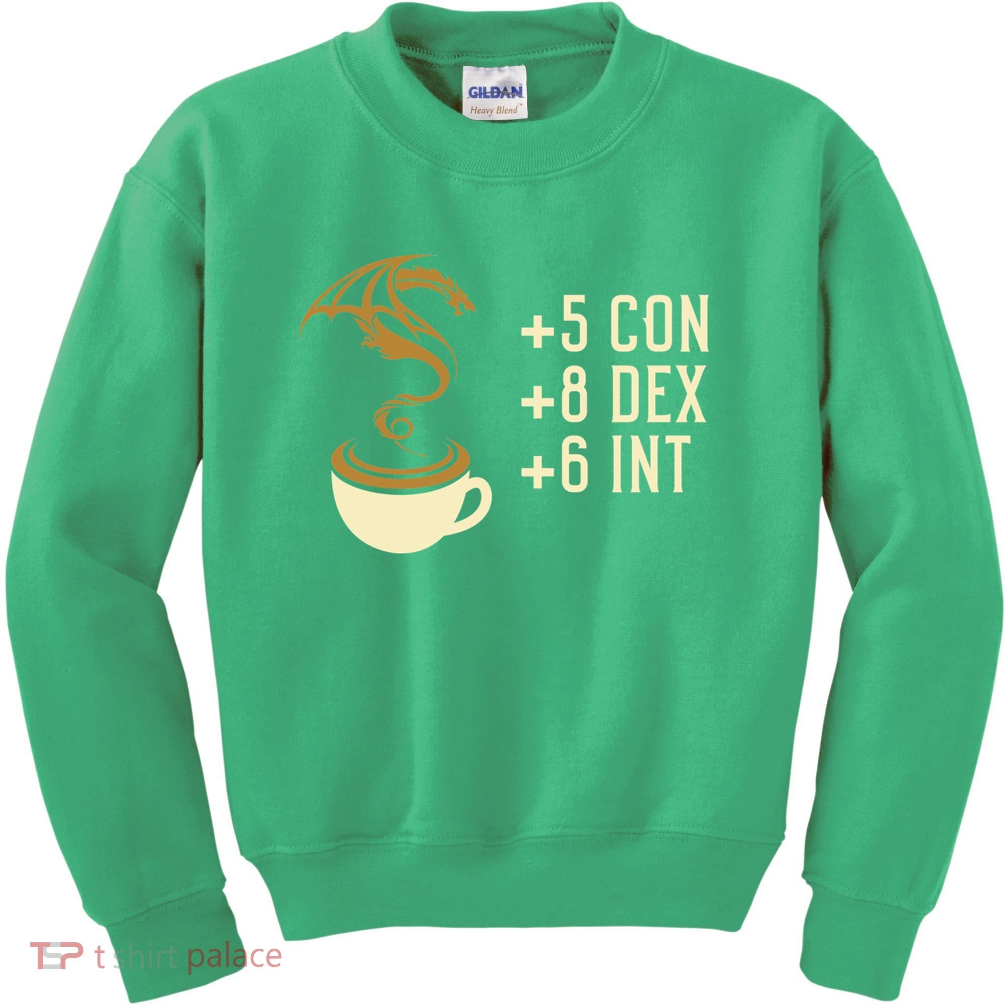 Coffee Stats For Roleplaying And Larping Tabletop Rpg Kids Sweatshirt