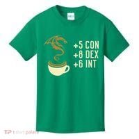 Coffee Stats For Roleplaying And Larping Tabletop Rpg Kids T-Shirt thumb 0