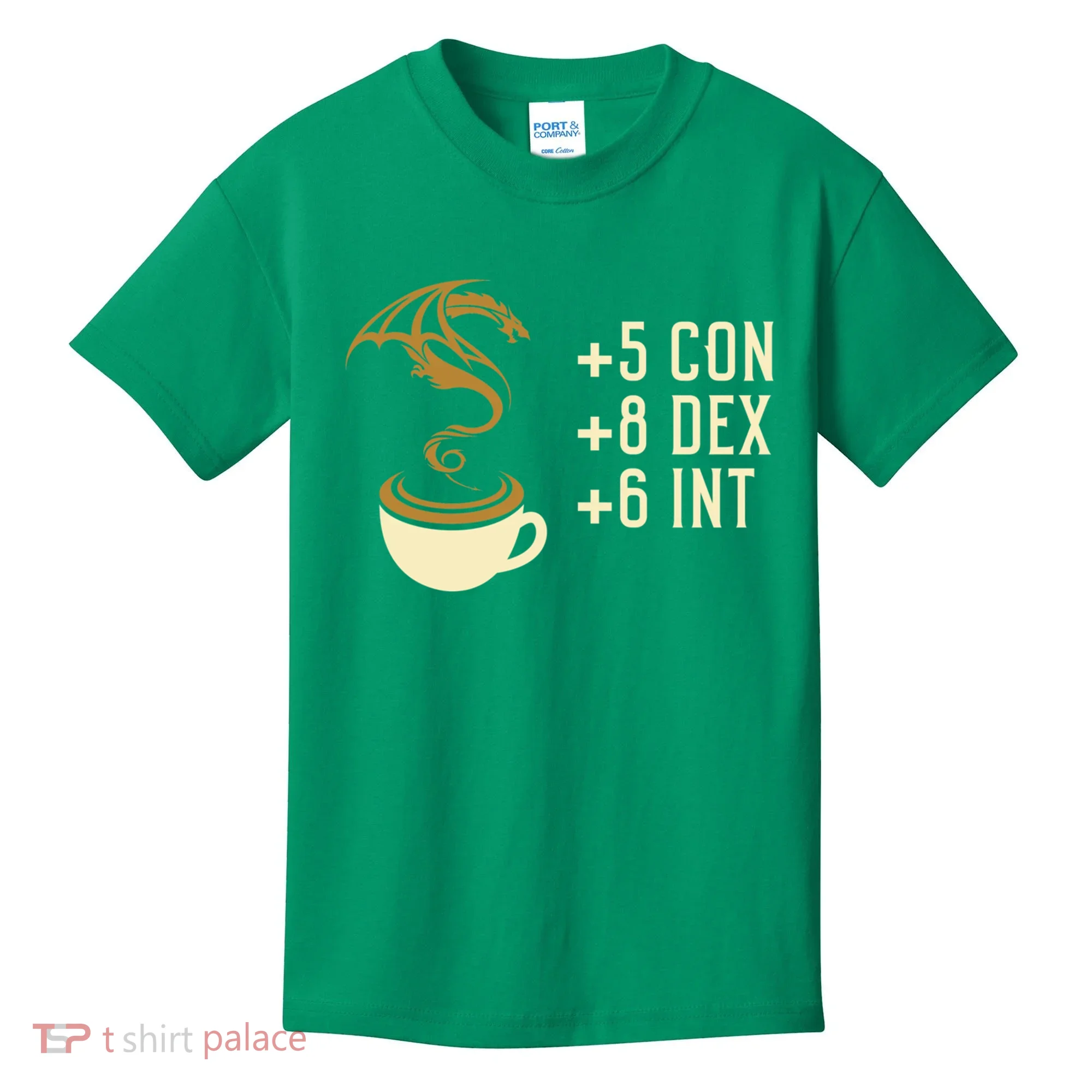 Coffee Stats For Roleplaying And Larping Tabletop Rpg Kids T-Shirt