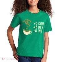 Coffee Stats For Roleplaying And Larping Tabletop Rpg Kids T-Shirt thumb 2