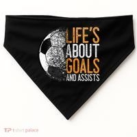 Cool Soccer For Soccer Lovers Player Football Goal  USA-Made Doggie Bandana thumb 0
