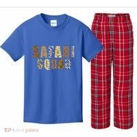 Cool Safari For Women Zoologist African Animal Print Zoo Kids Plaid Pajama Set thumb 0