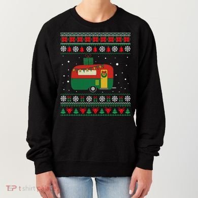 Christmas Sweater Funny Camping Camper Gift Women's Sweatshirt