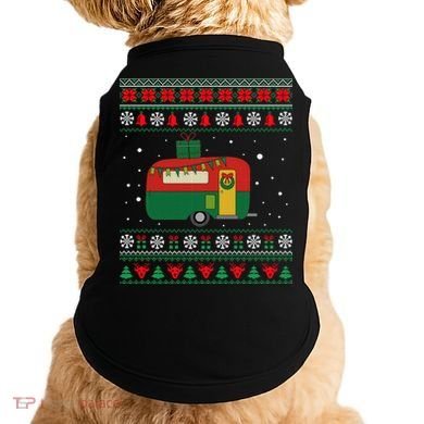 Christmas Sweater Funny Camping Camper Gift Doggie Tank