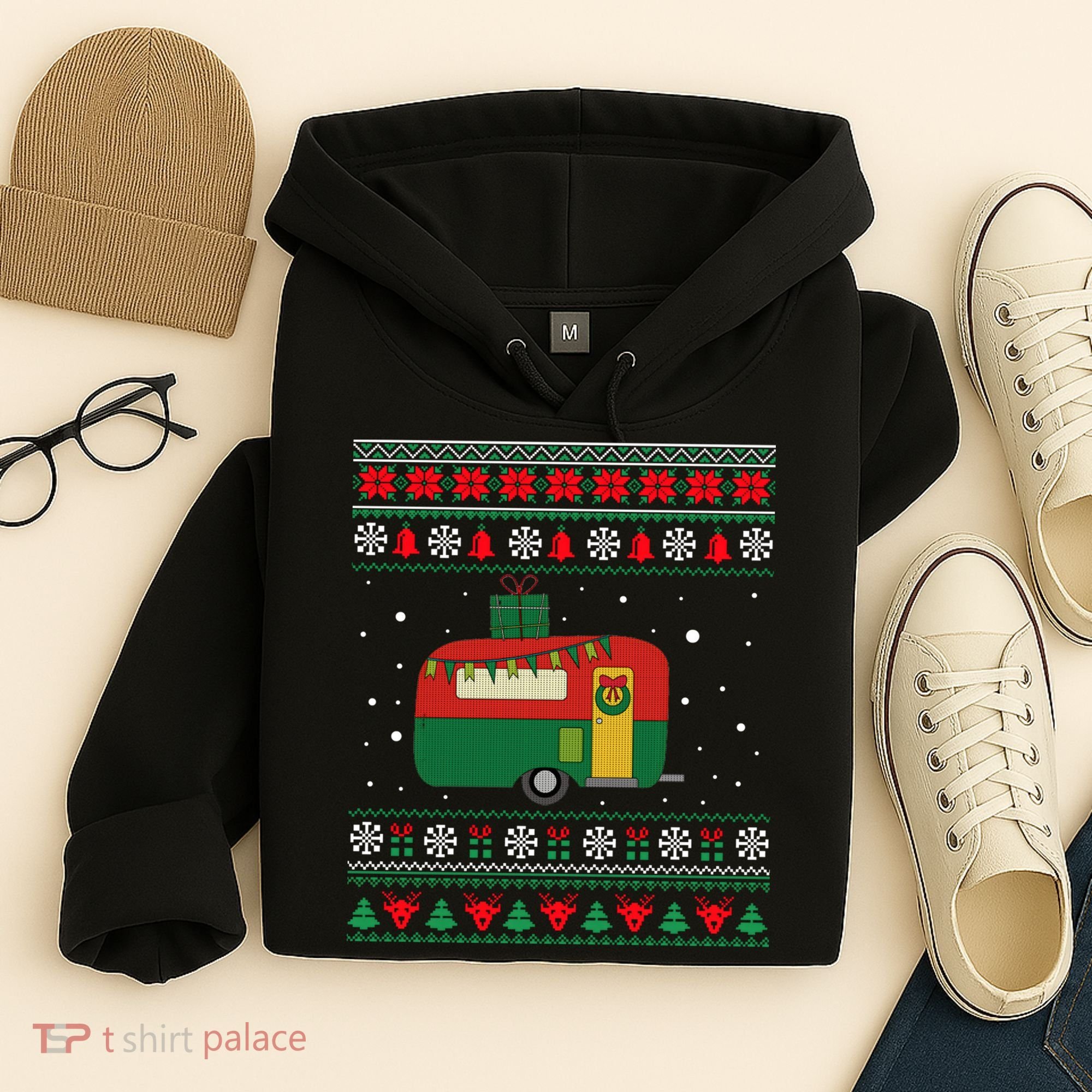 Christmas Sweater Funny Camping Camper Gift Hoodie