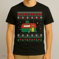 Christmas Sweater Funny Camping Camper Gift T-Shirt thumb 3