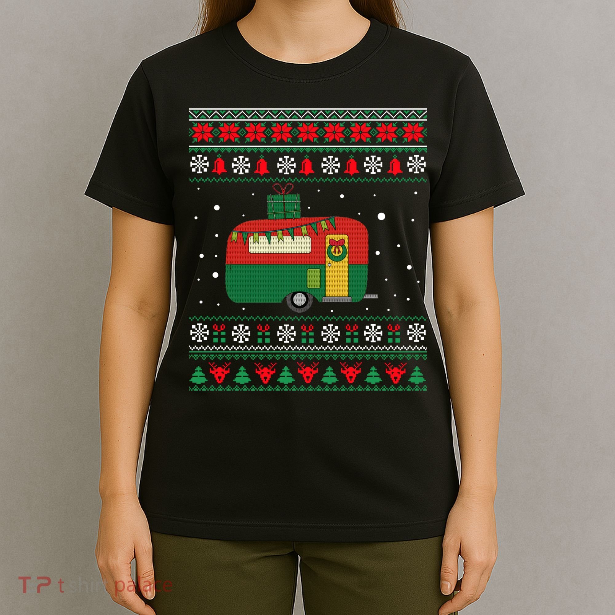 Christmas Sweater Funny Camping Camper Gift T-Shirt