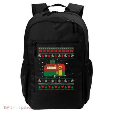 Christmas Sweater Funny Camping Camper Gift Backpack
