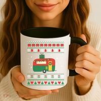 Christmas Sweater Funny Camping Camper Gift Coffee Mug thumb 3