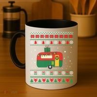 Christmas Sweater Funny Camping Camper Gift Coffee Mug thumb 4