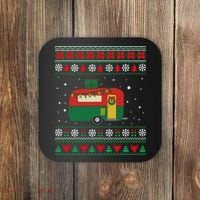 Christmas Sweater Funny Camping Camper Gift Coaster thumb 0
