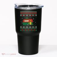 Christmas Sweater Funny Camping Camper Gift Tumbler thumb 0