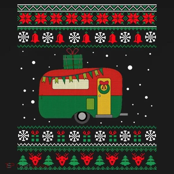 Christmas Sweater Funny Camping Camper Gift Toddler Hoodie