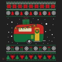 Christmas Sweater Funny Camping Camper Gift Golf Towel thumb 3
