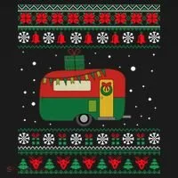 Christmas Sweater Funny Camping Camper Gift Women's T-Shirt thumb 6