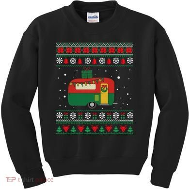 Christmas Sweater Funny Camping Camper Gift Kids Sweatshirt