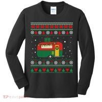 Christmas Sweater Funny Camping Camper Gift Kids Long Sleeve Shirt thumb 0