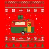 Christmas Sweater Funny Camping Camper Gift Santa Hat thumb 1