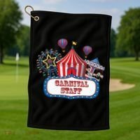 Carnival Staff For Circus Event Staff & Ringmaster Lover Golf Towel thumb 1