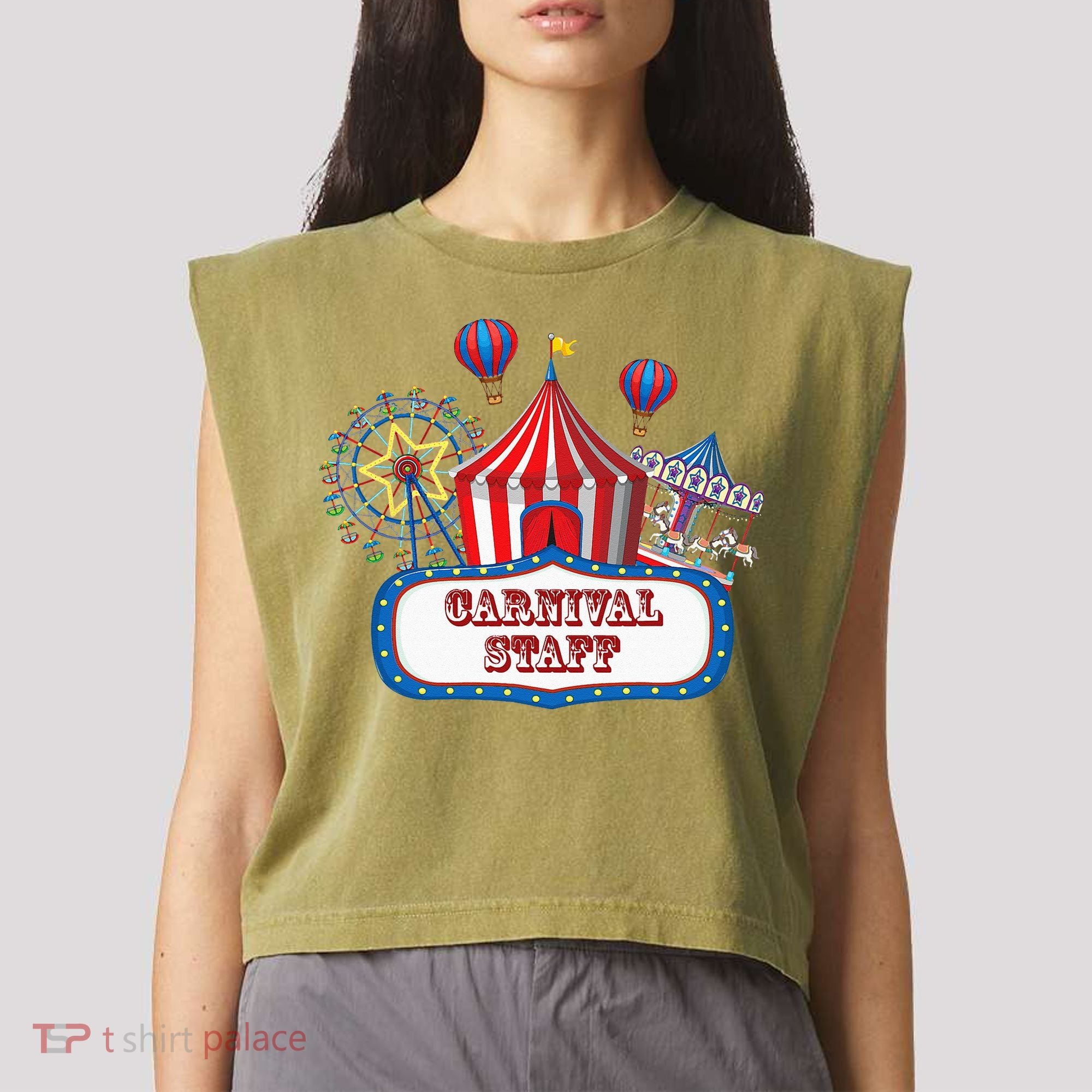 Carnival Staff For Circus Event Staff & Ringmaster Lover Garment-Dyed Women's Muscle Tee