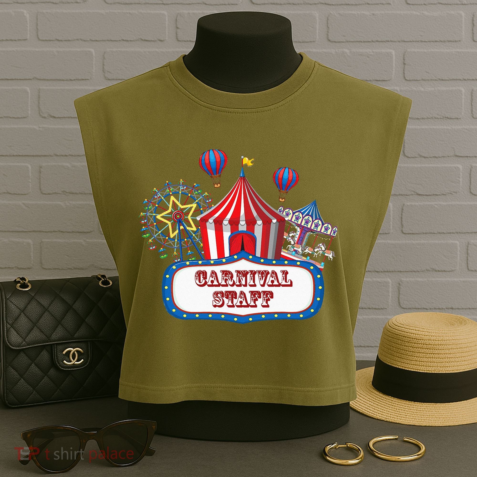 Carnival Staff For Circus Event Staff & Ringmaster Lover Garment-Dyed Women's Muscle Tee