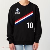Croatia Soccer Fan Gear Jersey Number 10 Flag Women's Sweatshirt thumb 0