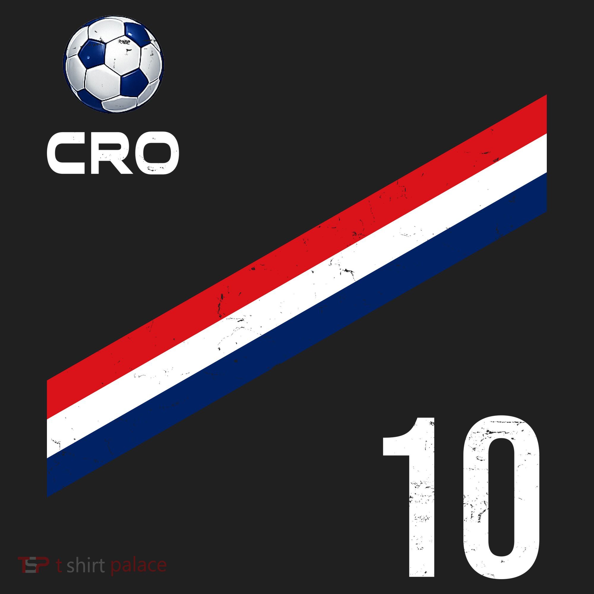 Croatia Soccer Fan Gear Jersey Number 10 Flag Women's Sweatshirt
