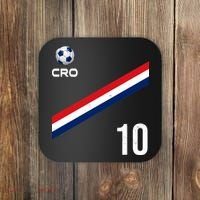 Croatia Soccer Fan Gear Jersey Number 10 Flag Coaster thumb 0