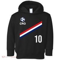 Croatia Soccer Fan Gear Jersey Number 10 Flag Toddler Hoodie thumb 0