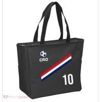Croatia Soccer Fan Gear Jersey Number 10 Flag Tote Bag thumb 2