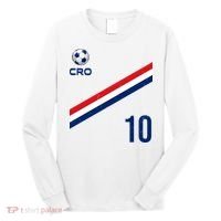 Croatia Soccer Fan Gear Jersey Number 10 Flag Long Sleeve Shirt thumb 0