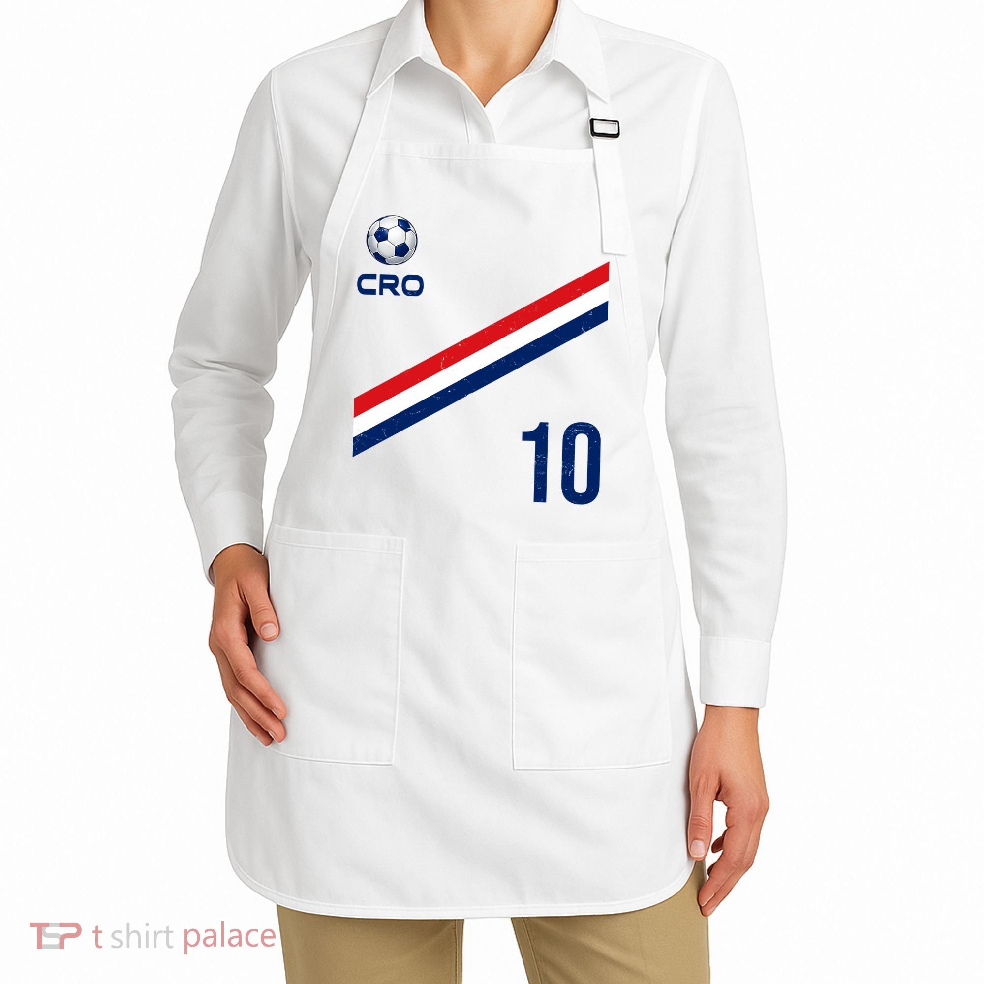 Croatia Soccer Fan Gear Jersey Number 10 Flag Apron