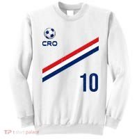 Croatia Soccer Fan Gear Jersey Number 10 Flag Sweatshirt thumb 0