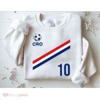 Croatia Soccer Fan Gear Jersey Number 10 Flag Sweatshirt thumb 2