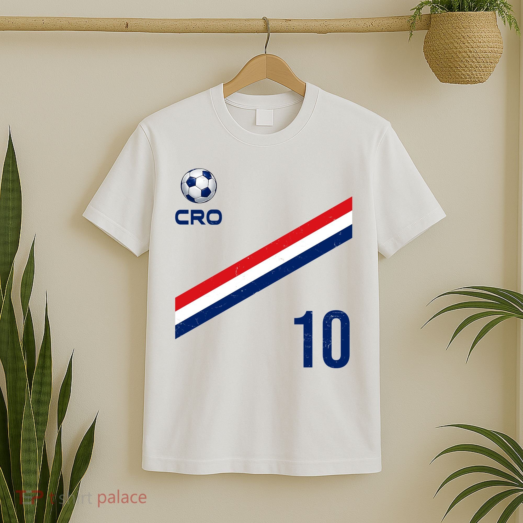 Croatia Soccer Fan Gear Jersey Number 10 Flag T-Shirt