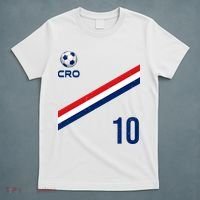 Croatia Soccer Fan Gear Jersey Number 10 Flag T-Shirt thumb 5