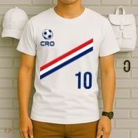 Croatia Soccer Fan Gear Jersey Number 10 Flag T-Shirt thumb 6