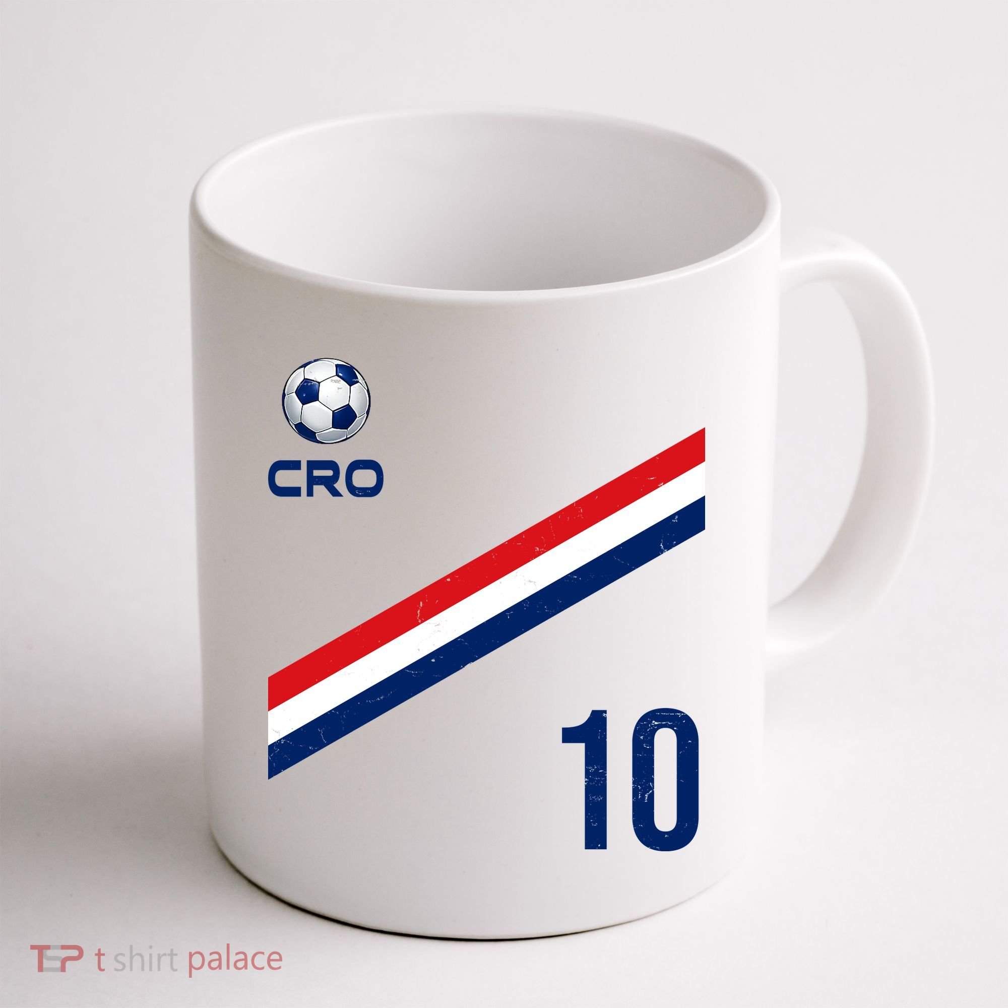 Croatia Soccer Fan Gear Jersey Number 10 Flag Coffee Mug