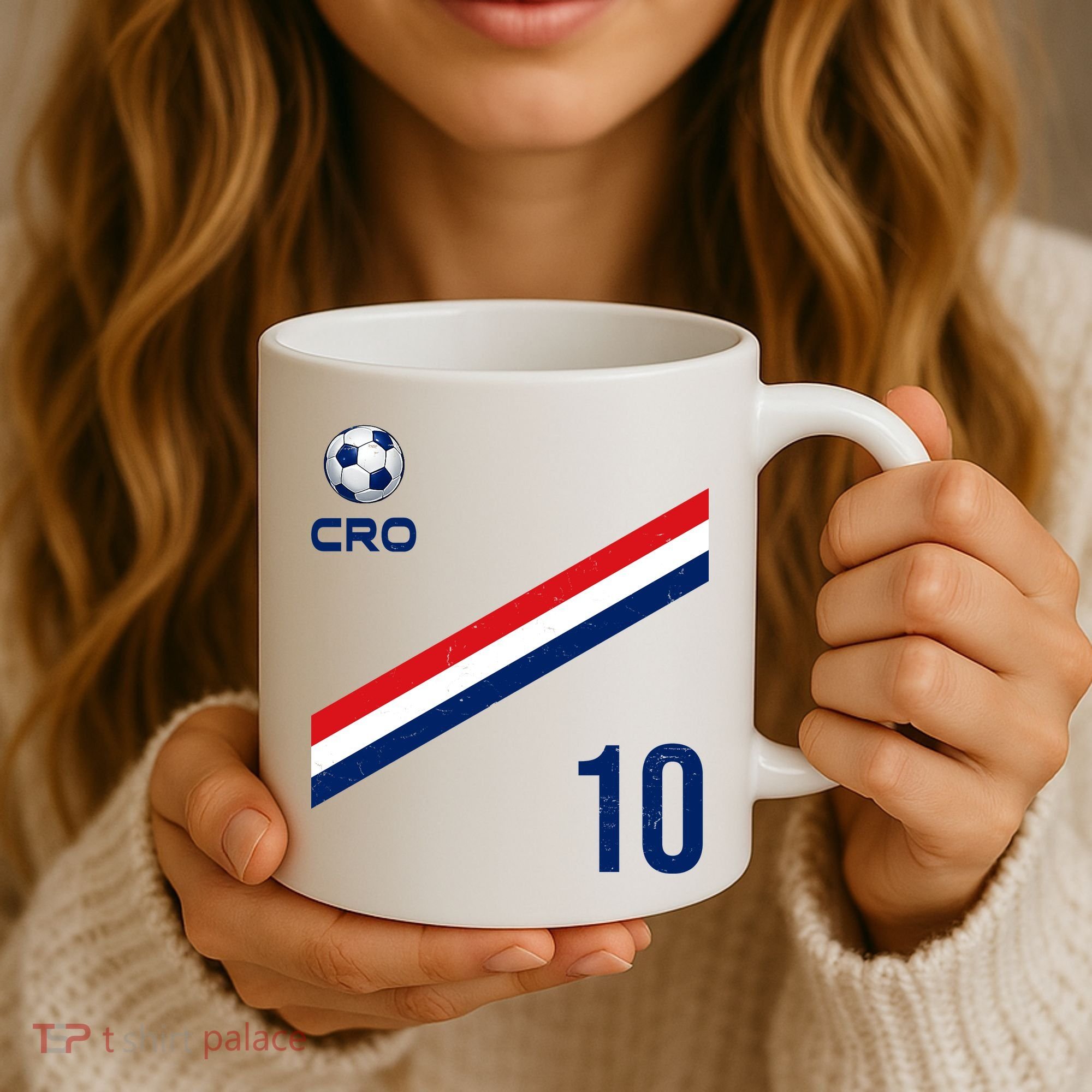 Croatia Soccer Fan Gear Jersey Number 10 Flag Coffee Mug