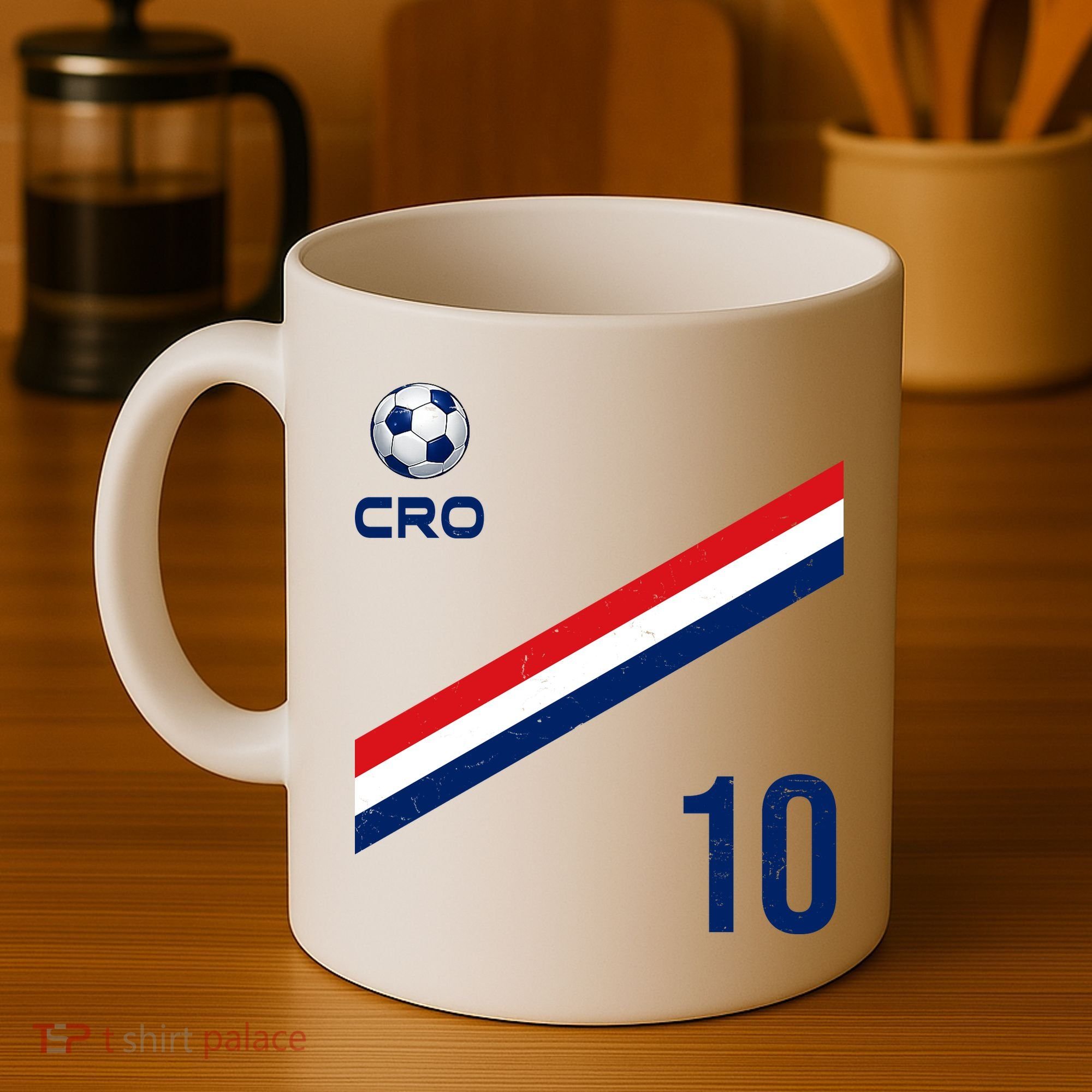 Croatia Soccer Fan Gear Jersey Number 10 Flag Coffee Mug