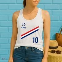 Croatia Soccer Fan Gear Jersey Number 10 Flag Women's Tank Top thumb 2