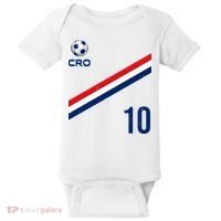 Croatia Soccer Fan Gear Jersey Number 10 Flag Baby Bodysuit thumb 0