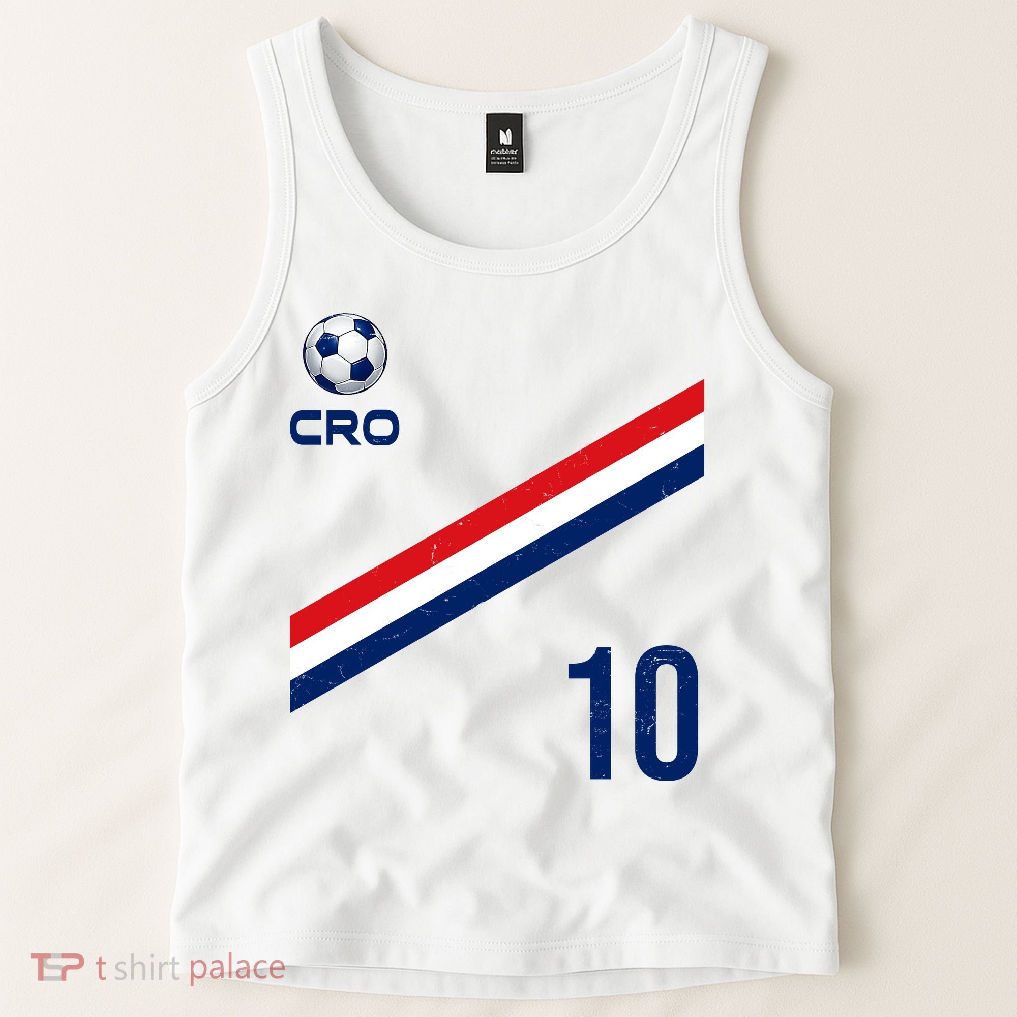 Croatia Soccer Fan Gear Jersey Number 10 Flag Tank Top