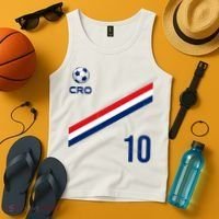 Croatia Soccer Fan Gear Jersey Number 10 Flag Tank Top thumb 4