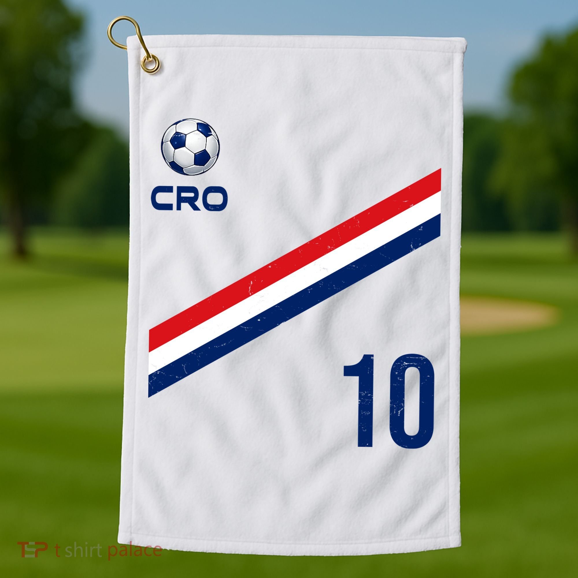 Croatia Soccer Fan Gear Jersey Number 10 Flag Golf Towel
