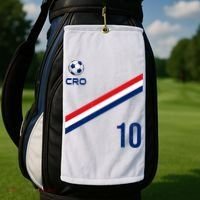 Croatia Soccer Fan Gear Jersey Number 10 Flag Golf Towel thumb 2